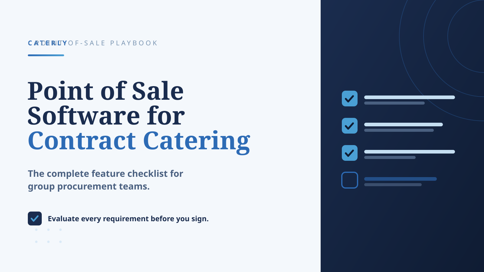 Point of Sale Software for Contract Catering: The Complete Feature Checklist for Group Procurement Teams