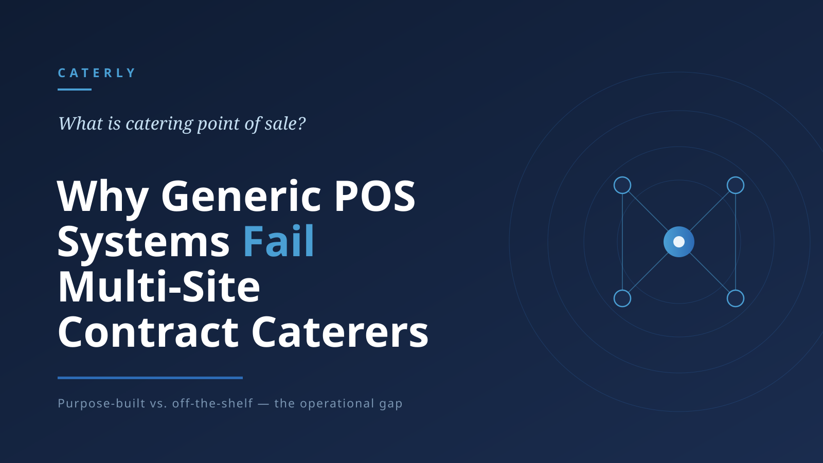 What Is Catering Point of Sale — and Why Generic POS Systems Fail Multi-Site Contract Caterers